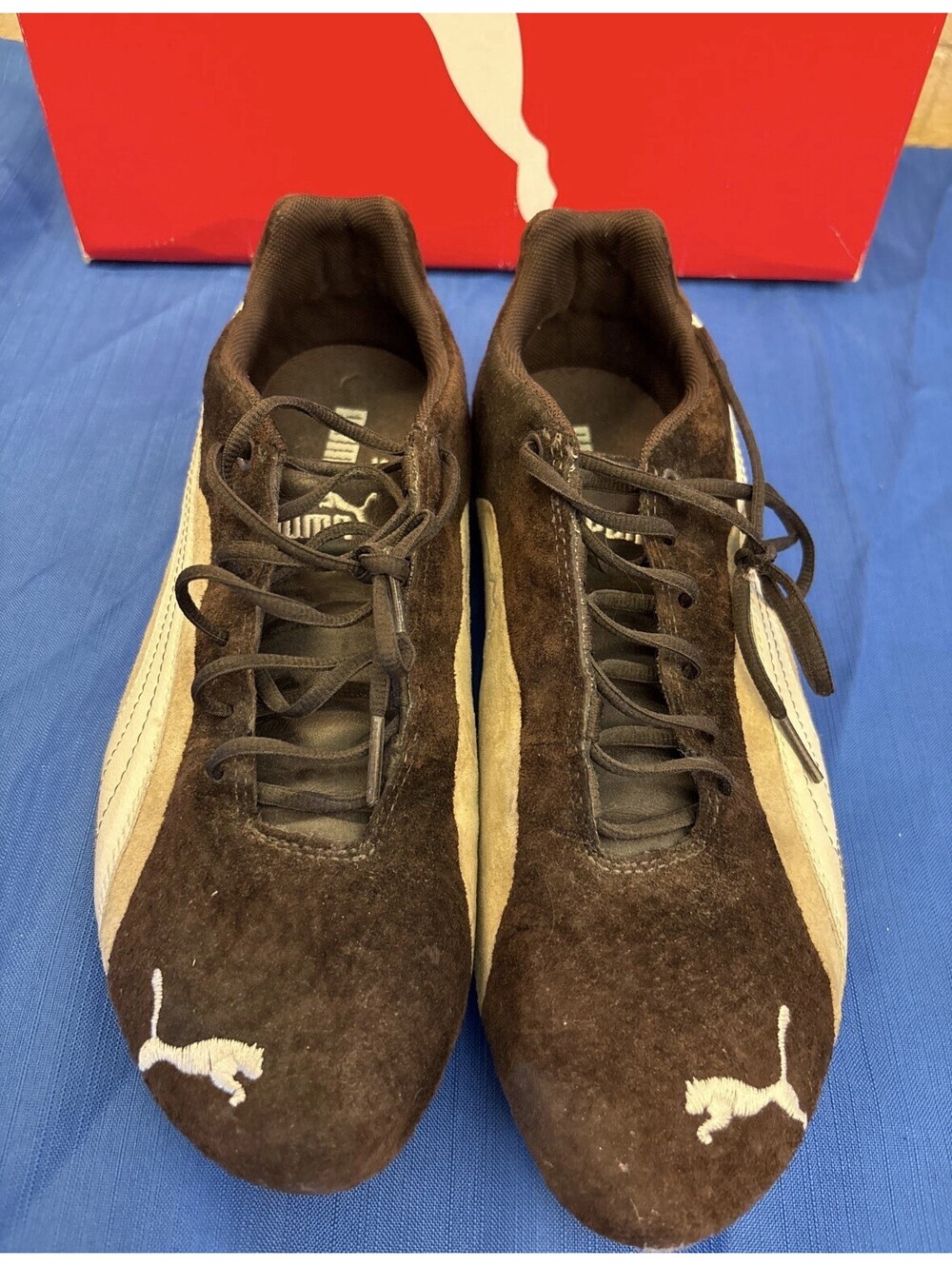 VTG Puma Future Cat Big Cat Suede Brown Tan Motorsport Racing Shoes Men’s Size 1
